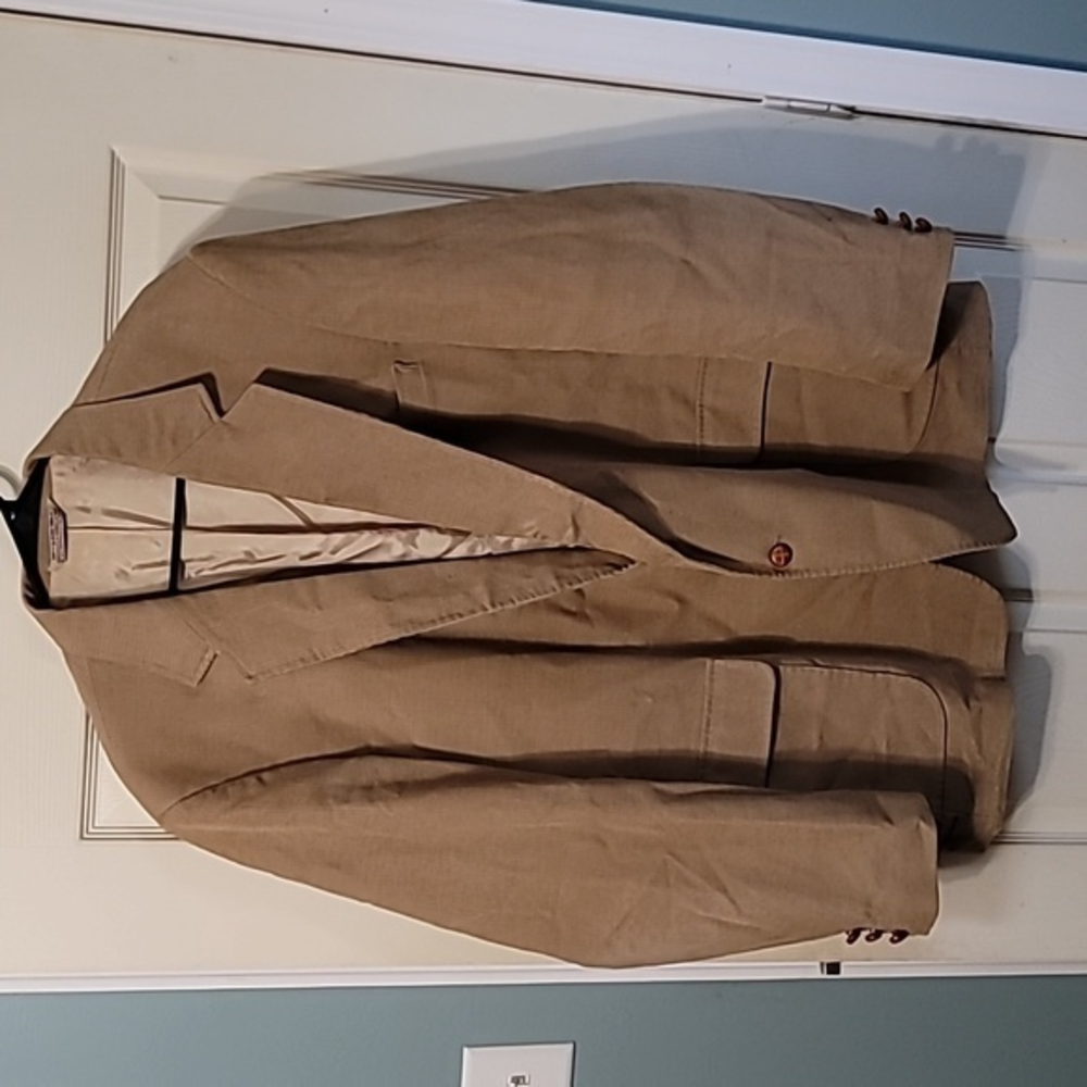 Vintage Austin Manor Tan Corduroy‎ Sport Jacket  Men's 46L Excellent Condition